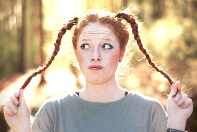 Portrait of young woman