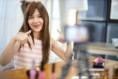 Portrait of a smiling young woman