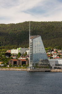 Buildings against sky in city