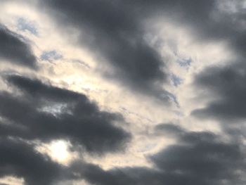 Low angle view of storm clouds in sky