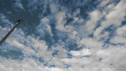 Low angle view of cloudy sky