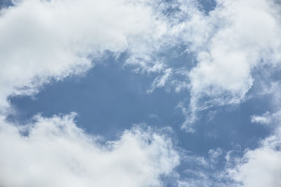 Low angle view of clouds in sky