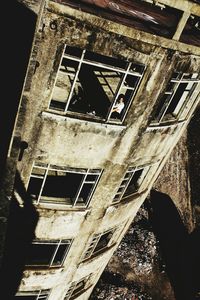 Low angle view of building against sky at night