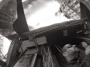 Low angle view of building against sky