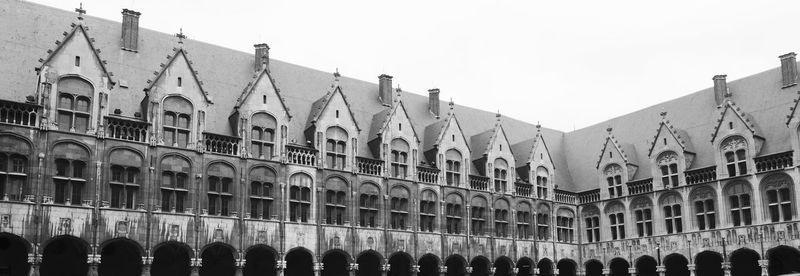 Group of people in front of historical building