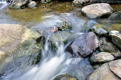 Stream flowing through rocks