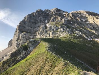 Scenic view of rocky mountains against sky