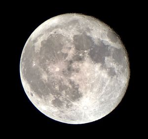 Close-up of moon against sky at night