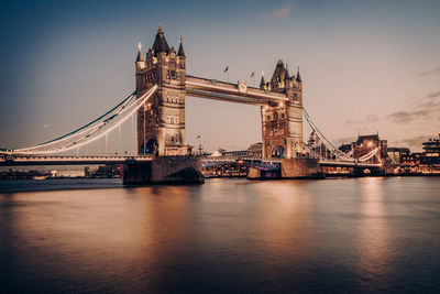 View of bridge over river