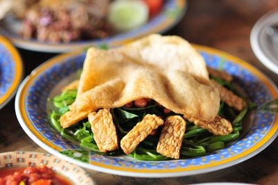 Close-up of food in plate