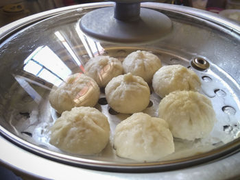 High angle view of food in bowl