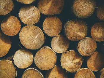 Full frame shot of logs