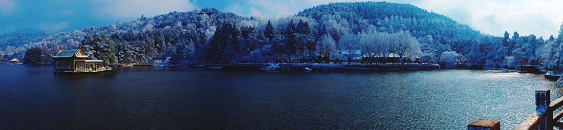 Boats in lake