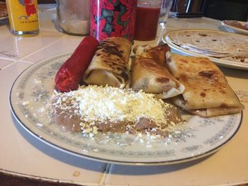 Close-up of food in plate