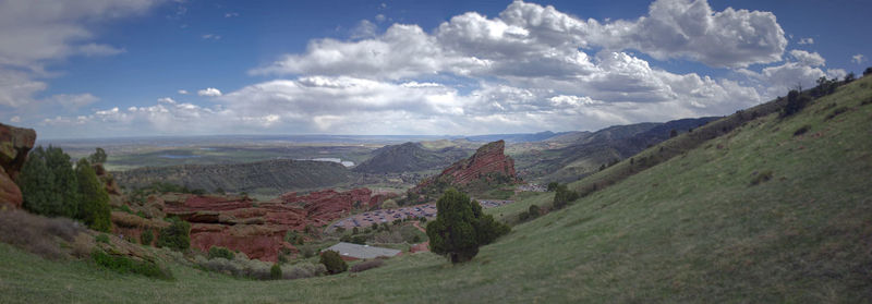 Panoramic view of landscape against sky