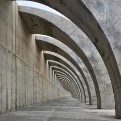 Empty concrete tunnel