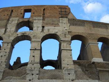 Low angle view of historical building against sky