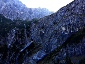 Close-up of snow covered mountains