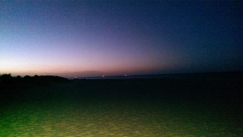 Scenic view of calm sea at dusk