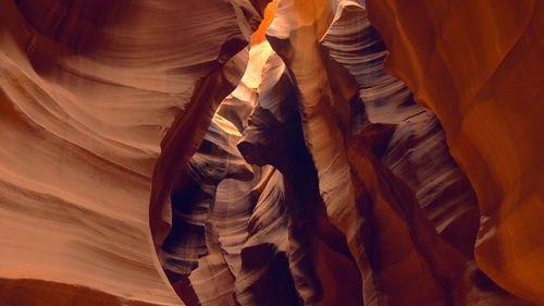 Low angle view of rock formation