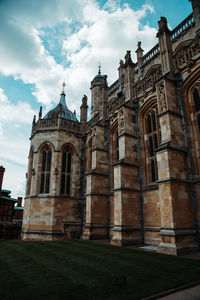 Low angle view of historic building against sky