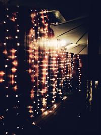 Illuminated cityscape at night