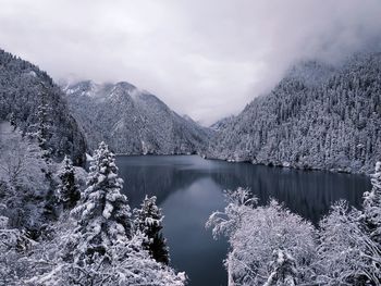 Long lake and first snow