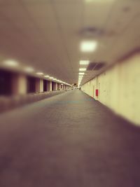 Empty underground walkway