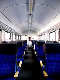 Interior of empty subway