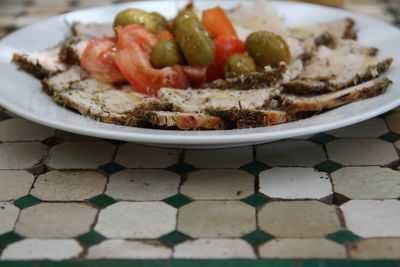 Close-up of food in plate