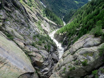 Scenic view of waterfall