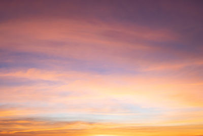 Low angle view of orange sky