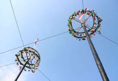 Low angle view of ferris wheel against clear sky