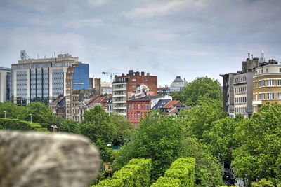 Low angle view of buildings against sky