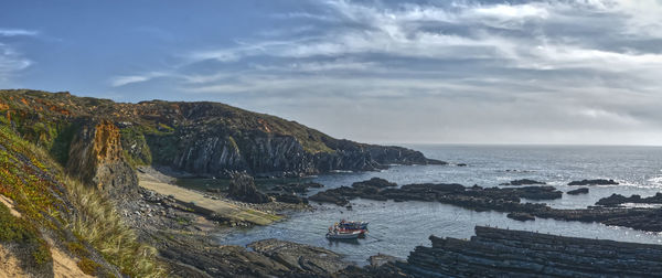 Scenic view of sea against sky