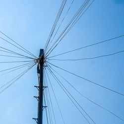 Low angle view of cables against sky