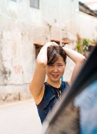 Portrait of woman smiling