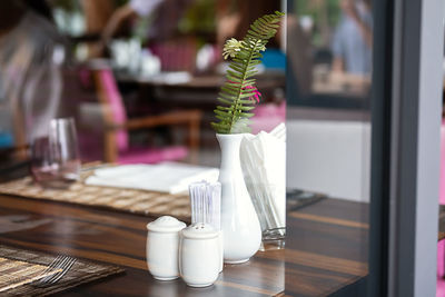 Close-up of potted plant on table