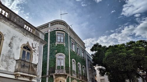 Low angle view of historic building against sky