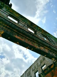 Low angle view of bridge against sky