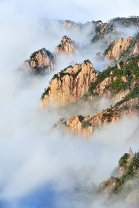 Panoramic view of mountains against sky