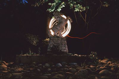 Light painting at night