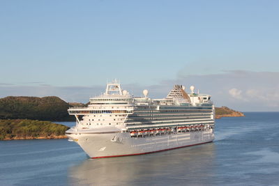 View of ship in sea