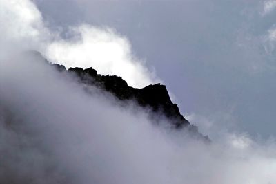 Low angle view of mountain against sky