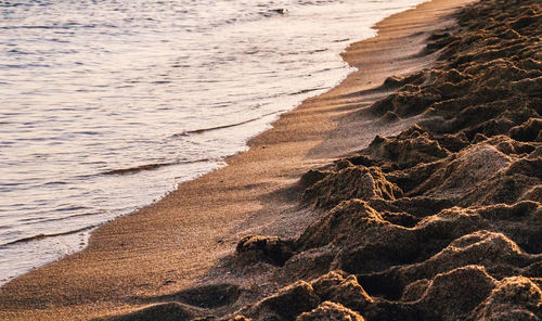 High angle view of beach