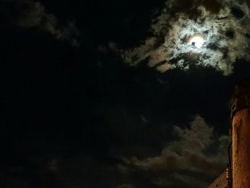 Low angle view of moon at night