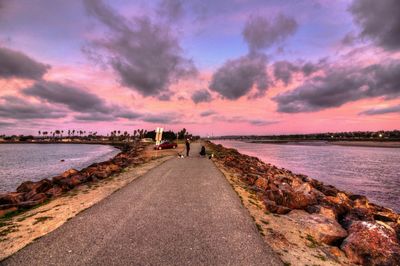 Sky photo after sundown at hospitality point in mission bay park after sundown with a canon dslr. 