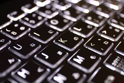 Close-up of computer keyboard