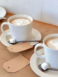 Close-up of coffee on table