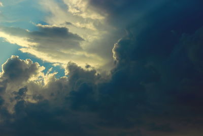 Low angle view of clouds in sky